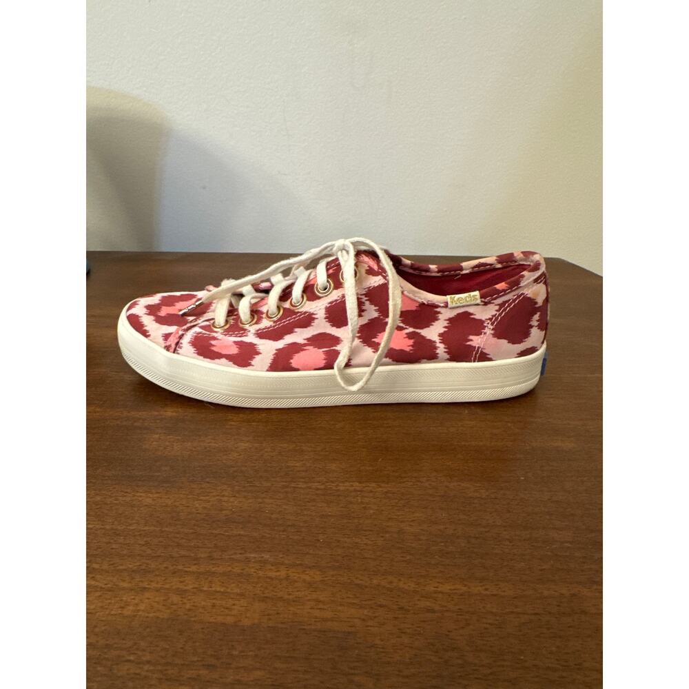 Keds for Kate Spade Pink Leopard Animal Print Lace Up Sneakers Size 6.5 - Picture 4 of 7